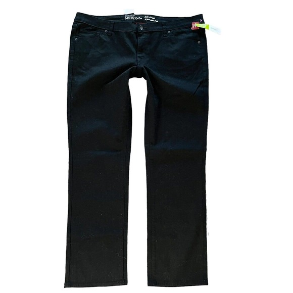 Merona Modern Straight Black Women's Jeans Size 18R 41-1038 - Picture 1 of 4